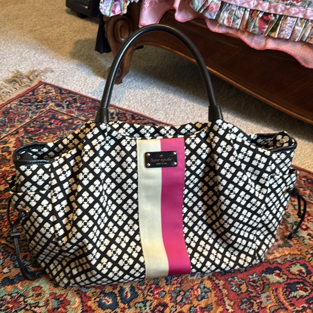 Kate Spade Black and Pink Women's diaper Bag
